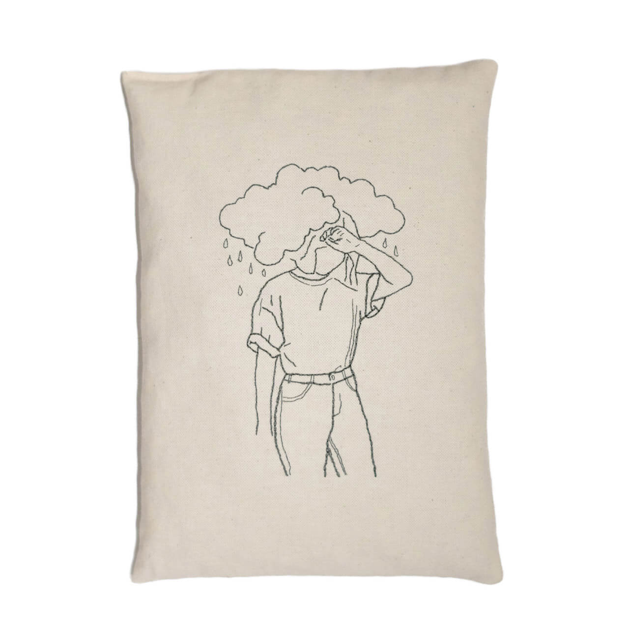 Clouded Girl • Cherry Stone Pillow