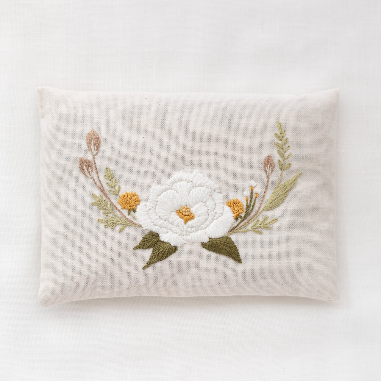 White Rose • Cherry Stone Pillow